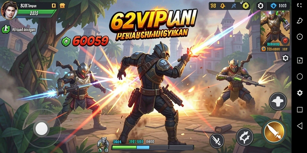 Tangkapan layar 62VIP menampilkan aksi gameplay yang seru dan intens.