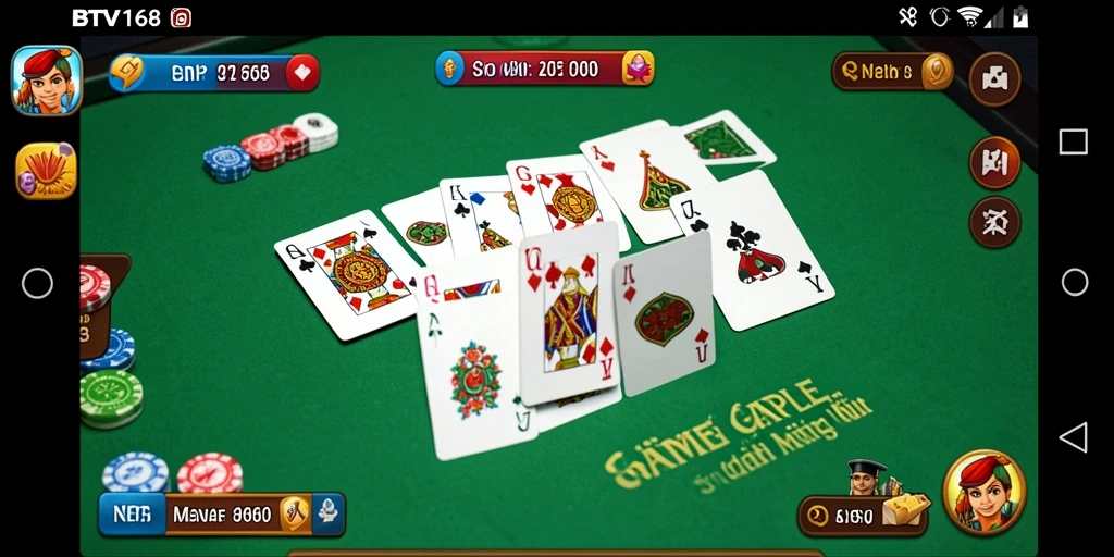 Tampilan gameplay BTV168 dengan suasana permainan Gaple yang seru.