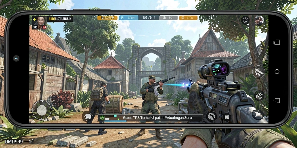 Tampilan gameplay DMD999 yang mendebarkan dan penuh aksi.