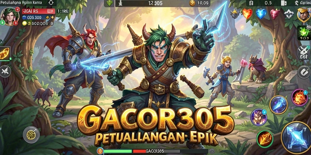 Tampilan screenshot <strong>GACOR305</strong> menunjukkan aksi pertarungan yang dinamis dan karakter yang menarik.