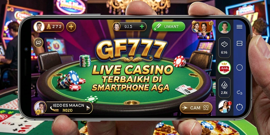 Screenshot gameplay GF777 menampilkan suasana kasino yang nyata dan interaktif.