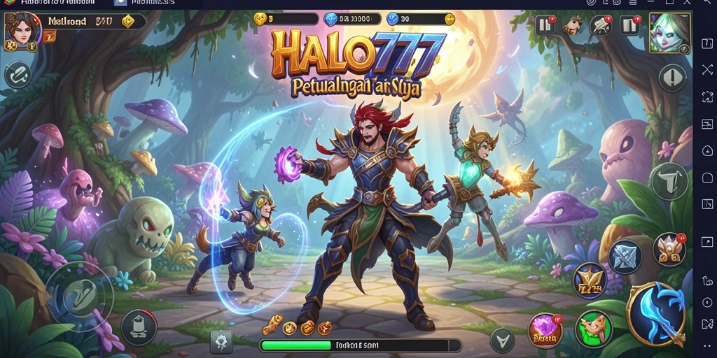 Screenshot utama HALO777 menampilkan gameplay aksi petualangan yang mendebarkan.