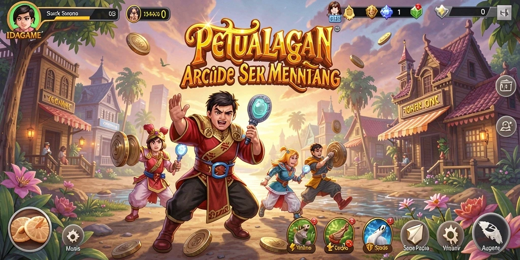 Screenshot menunjukkan aksi seru dalam gameplay IDAGAME.