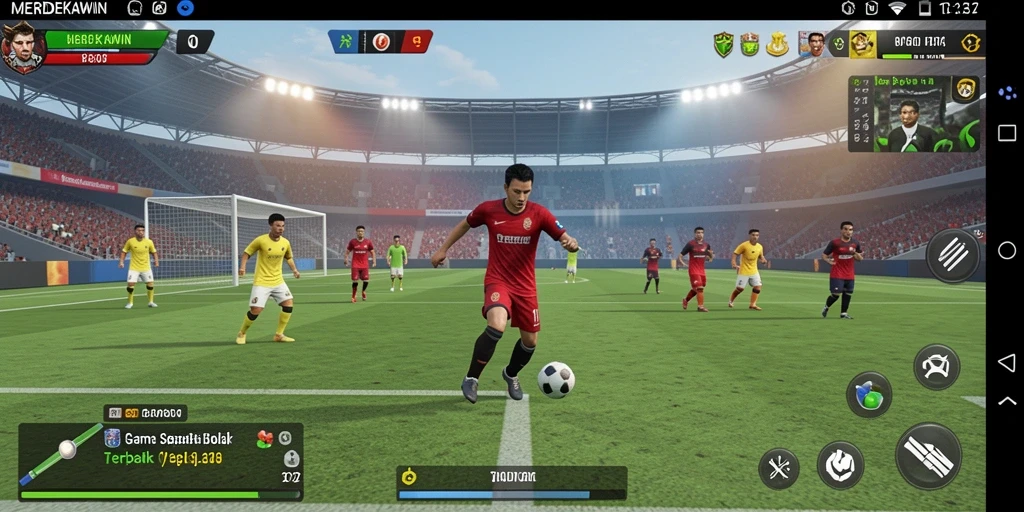 Tampilan gameplay yang realistis dan dinamis dalam MERDEKAWIN.