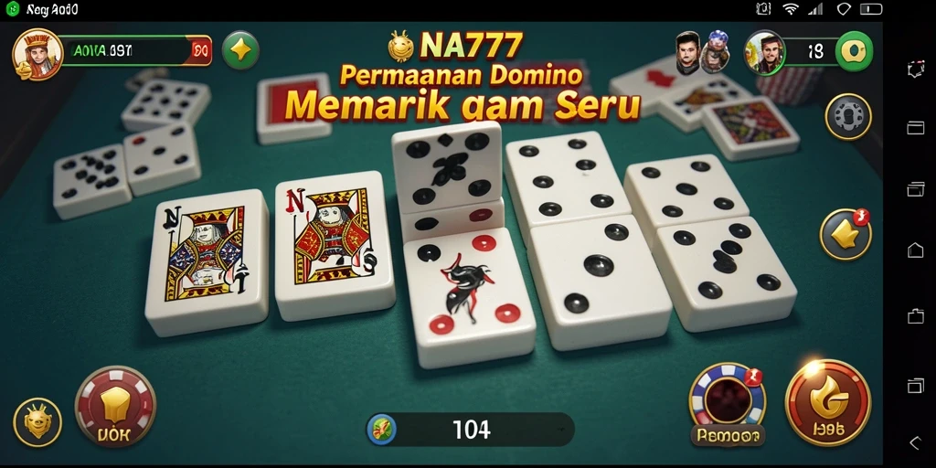 Tampilan menarik dari gameplay domino dalam NA777.