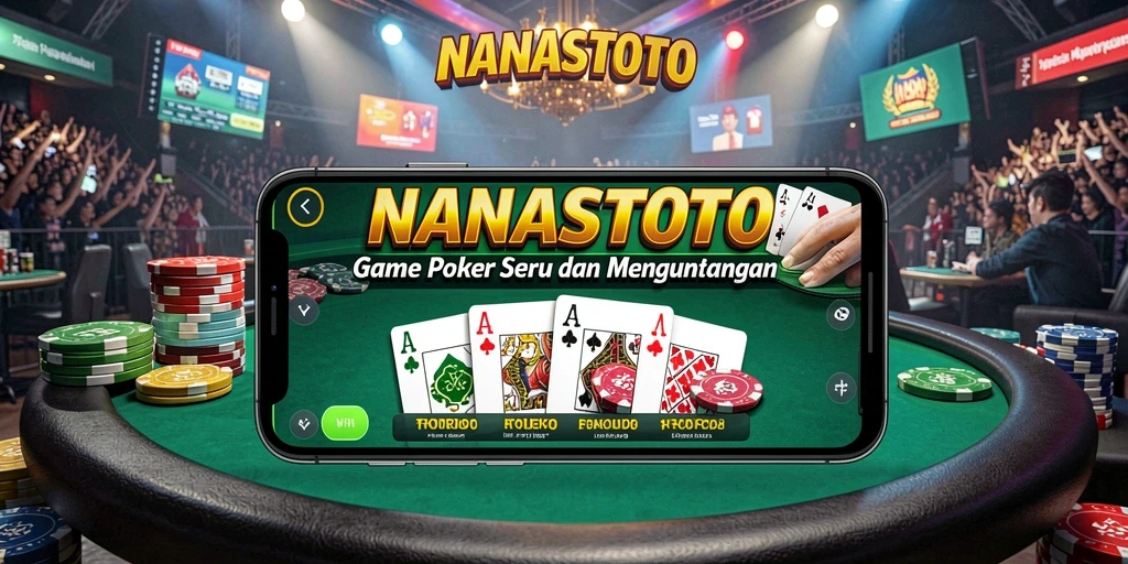 Screenshot NANASTOTO menampilkan aksi seru permainan Poker.