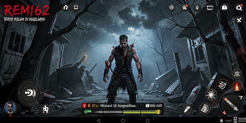 Tampilan gameplay REMI62 yang menegangkan dan menyeramkan.