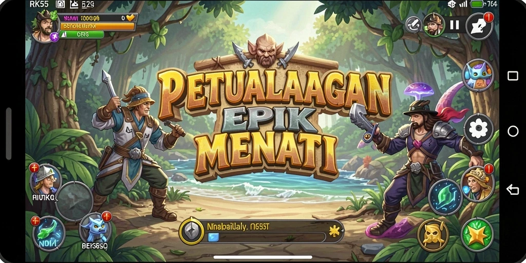 Gameplay RK55 menunjukkan momen mendebarkan dalam petualangan.