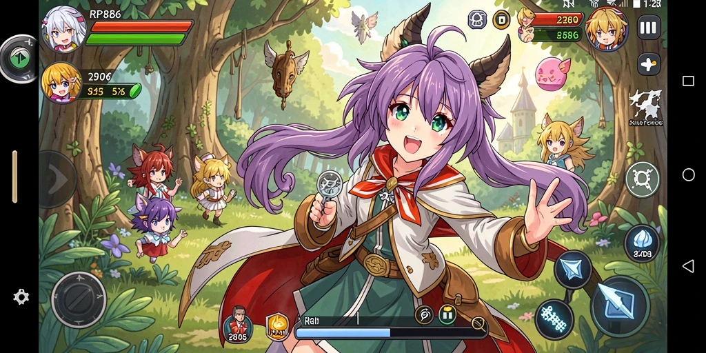 Gameplay RP886 menampilkan pertarungan seru di dunia anime yang memukau.