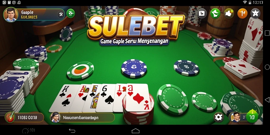 Tampilan gameplay Gaple SULEBET yang seru dan mengasyikkan.