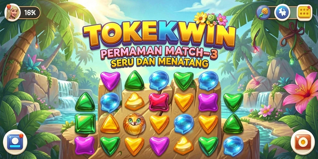 Tampilan gameplay menarik dari TOKEKWIN yang penuh warna.