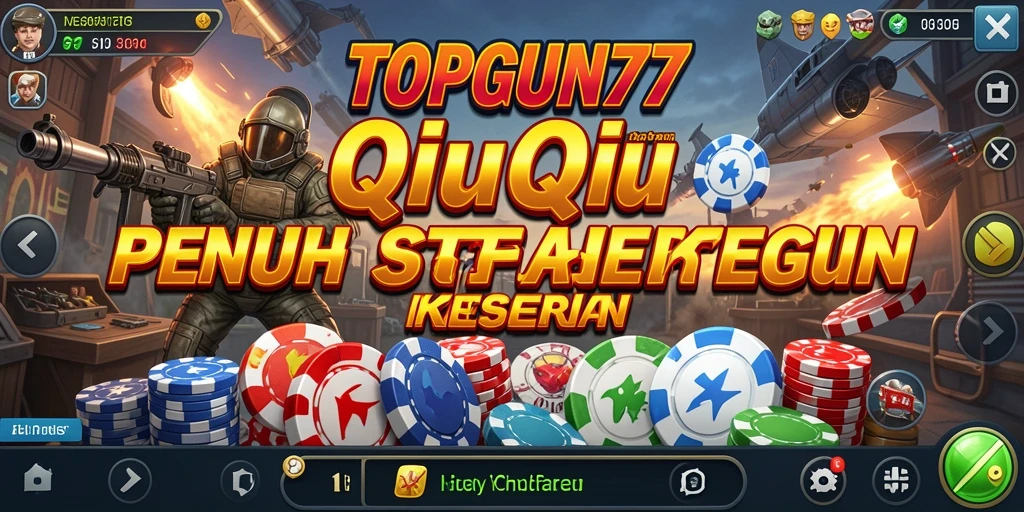 Tampilan gameplay QiuQiu yang seru di TOPGUN77.