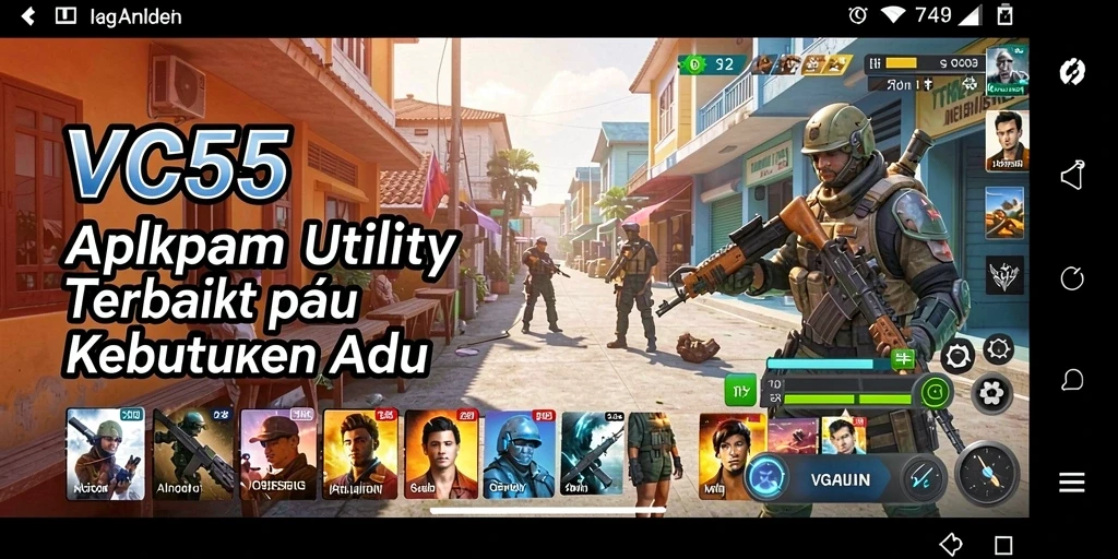 Tampilan antarmuka VC55 yang sederhana dan fungsional.